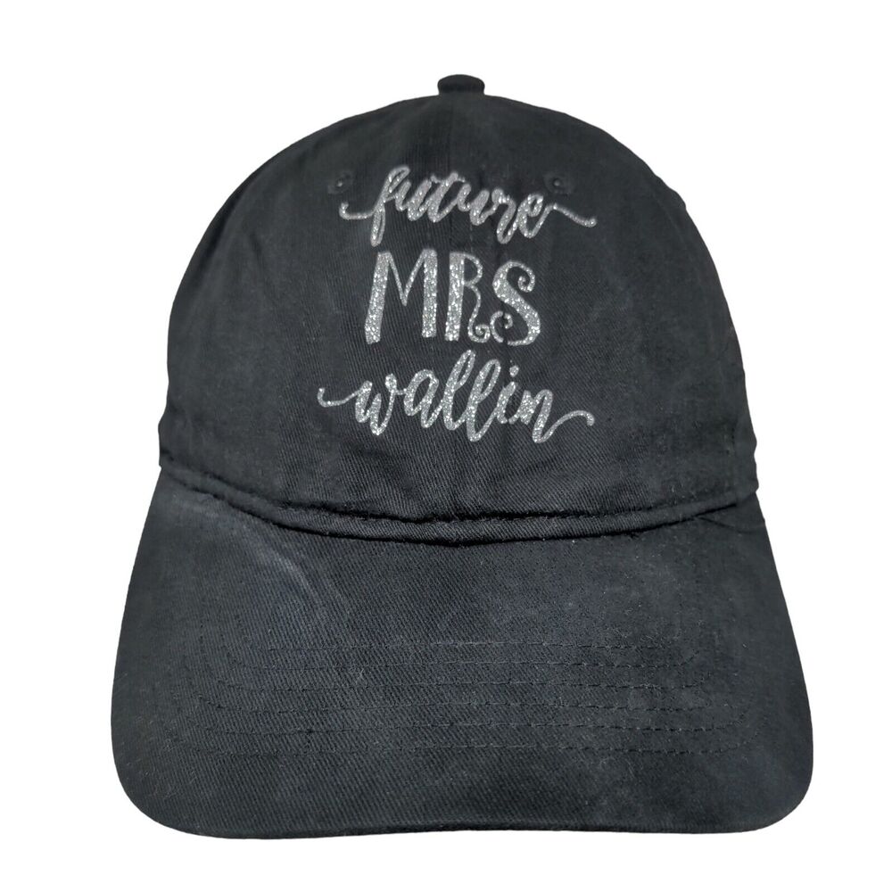 Future Mrs. Wallin Strapback Hat Black One Size Adjustable 6 Panel Big X